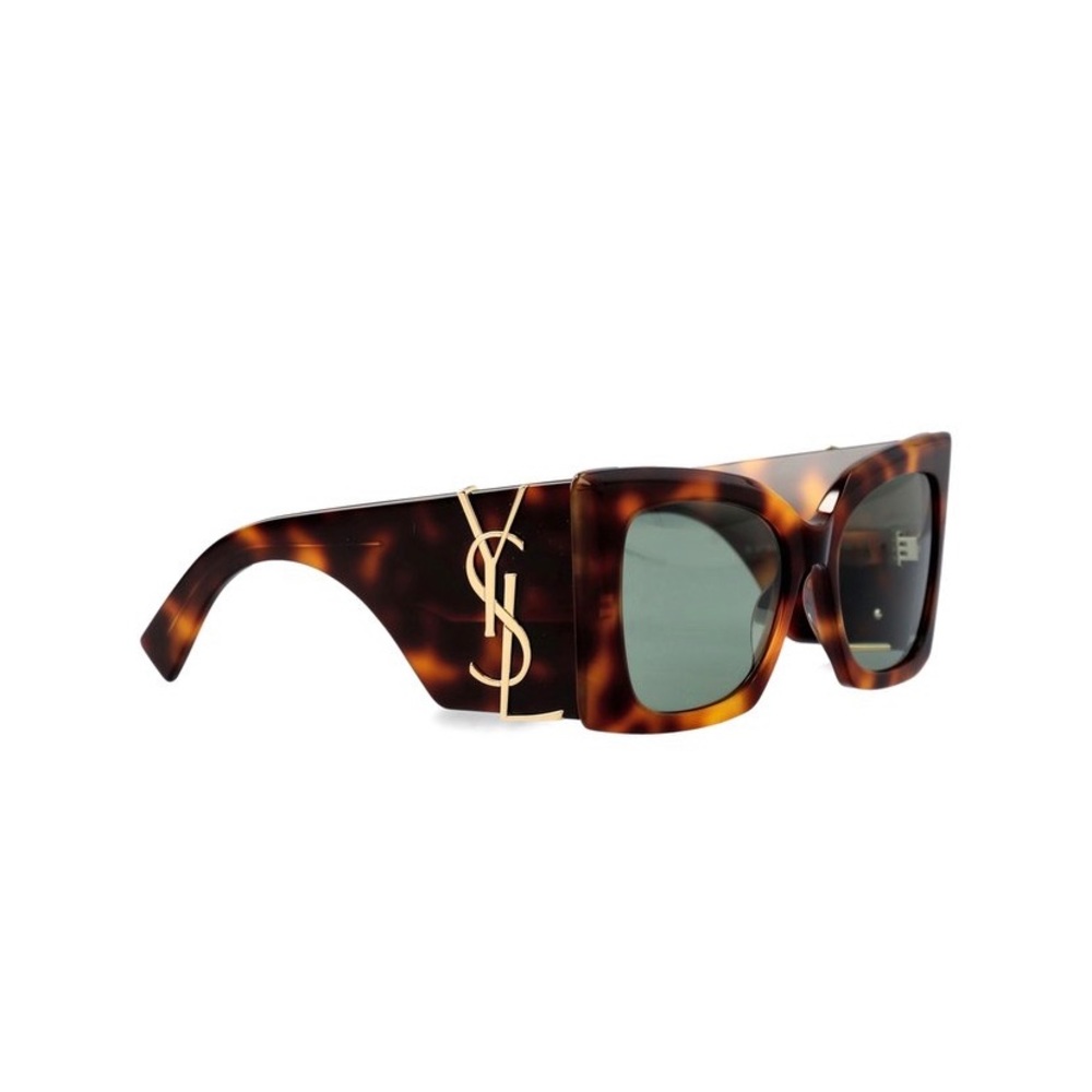 Saint Laurent Cat Eye Sunglasses New Season Black Brown Print
